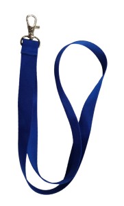 SMYCZ NIEBIESKA POLIESTROWA 2cm KARABIŃCZYK RYBKA 