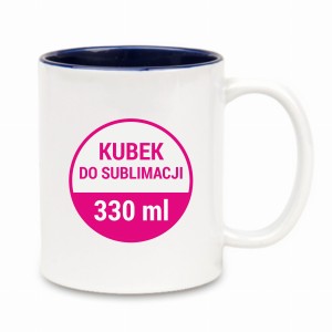 Kubek do SUBLIMACJI kolorowy środek 330ml (różne kolory)