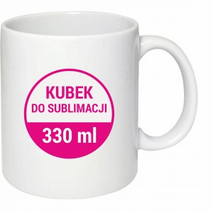 KUBEK do SUBLIMACJI BIAŁY 330ml AA+