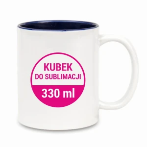 Kubek do SUBLIMACJI kolorowy środek 330ml (różne kolory)